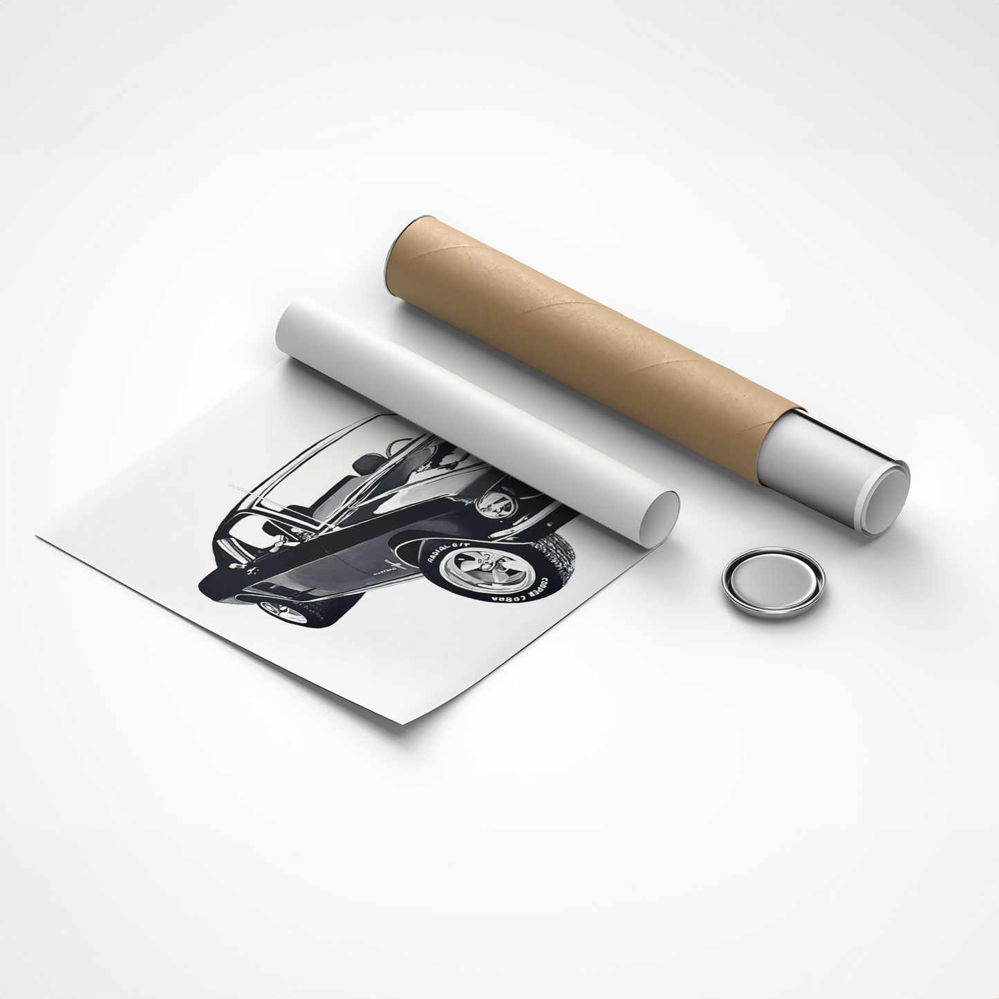 "'67 Black Mustang" Print
